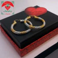 گوشواره حلقه ای طرح ایتالیایی