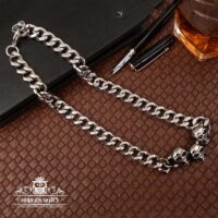 گردنبنداستیل‌مردانه طرح اسکلت