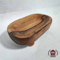 ظرف پذیرایی چوبی بیضی دستساز سایز 1 کد H36