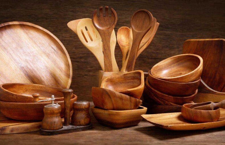 فواید استفاده از ظروف چوبی نسبت به چینی و سفال و پلاستیک