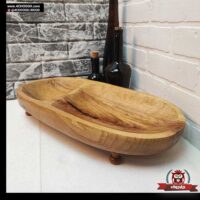 میوه خوری چوبی طرح بیضی پایه دار مدل SV6-11