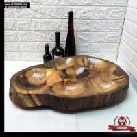 ظرف پذیرایی چوبی 7خانه روستیک مدل SV9-24