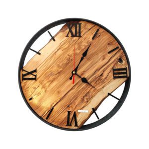 ساعت دیواری چوبی روستیک قطر 40 سانت کد 40003