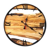 ساعت دیواری چوبی روستیک قطر 60 سانت کد 60014