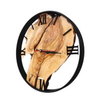 ساعت دیواری چوبی روستیک قطر 40 سانت کد 40004